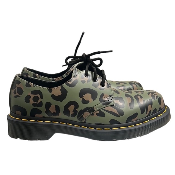 Dr. Martens 1461 Distorted Leopard Printed Lace-Up Shoes Size 7 NEW - Picture 2 of 10